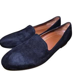 Vionic Willa Women 9.5 Shoes Black Velvet Suede Slip On Arch Support Loafers